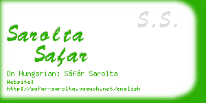 sarolta safar business card